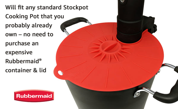 Anova Precision Sous Vide Silicone Lid for Stockpot 10 inches - Small - Red - Cellar Made