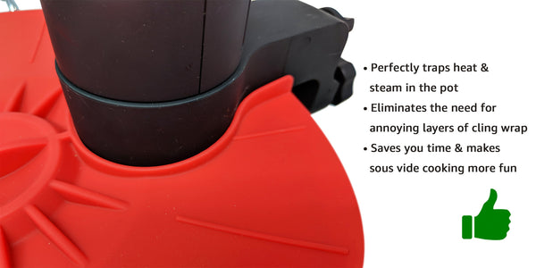 Anova Precision Sous Vide Silicone Lid for Stockpot 10 inches - Small - Red - Cellar Made